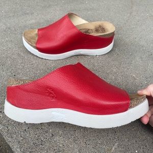 Fly London Platform Leather Sandals Size 6.5